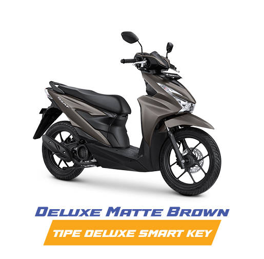 Motor honda beat deluxe matte brown, tipe deluxe smart key.