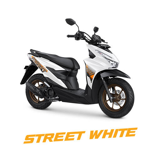 Motor honda beat street,street white.