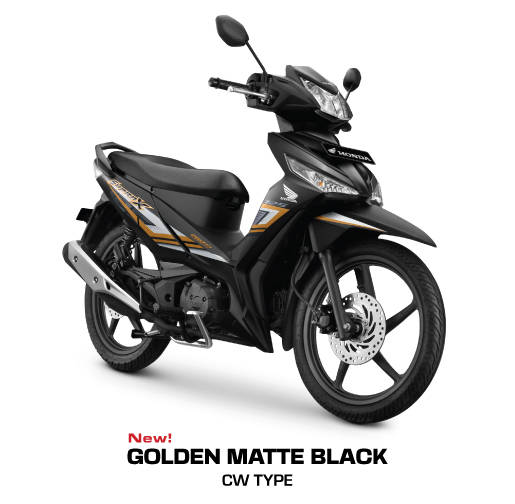 Motor honda supra x 125 golden matte black.